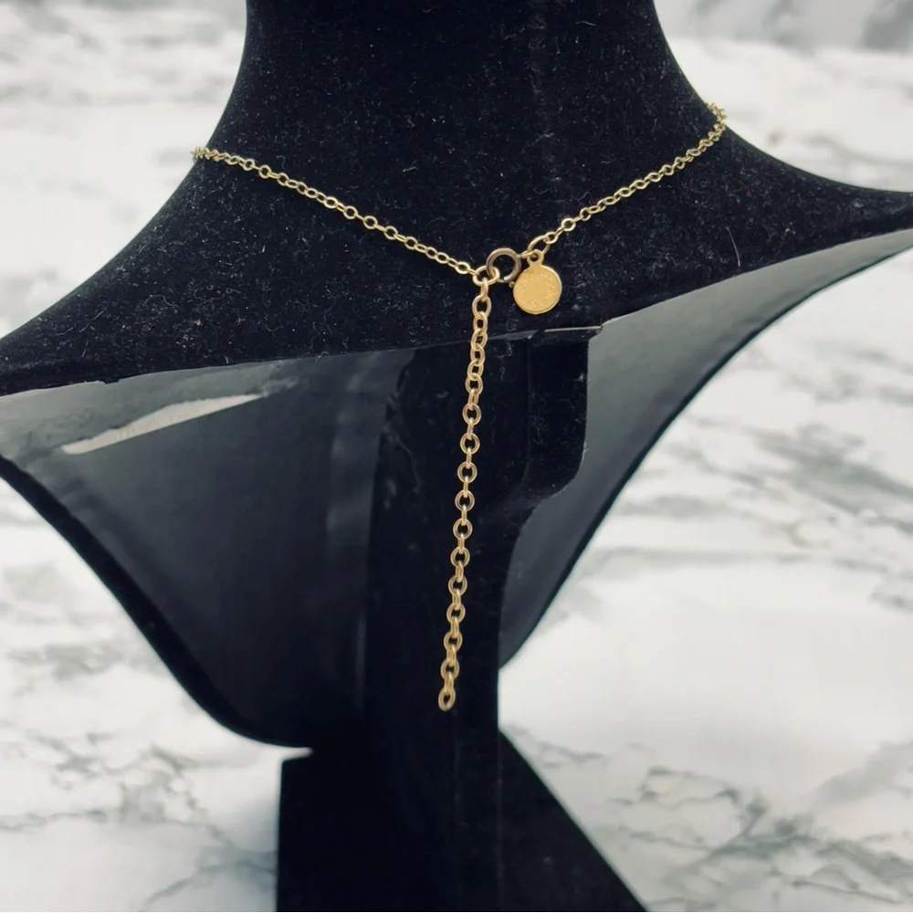 Elegant Gold Necklace with Initial and Pearl